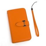 Чехол из эко – кожи HERMES для Samsung N7100 Galaxy Note 2 раскладной, оранжевый