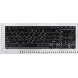 Клавиатура для ноутбука Toshiba Satellite A660 A665 A660D черная с рамкой и подсветкой, плоский Enter