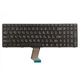 Клавиатура ZeepDeep для ноутбука Lenovo Z570, B570, B590 черная с черной рамкой, плоский Enter
