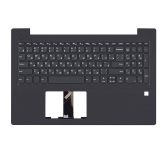 Клавиатура (топ-панель) для ноутбука Lenovo V330-15 черная с черным топкейсом