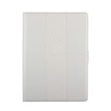 Чехол из эко – кожи RICH BOSS Protection Case для Apple iPad Air 2 раскладной, белый, бежевая полоса