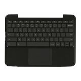 Клавиатура (топ-панель) для ноутбука Samsung XE500 NP-X500 черная с черным топкейсом