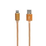 USB кабель "LP" для Apple Lightning 8 pin косичка 1м оранжевый