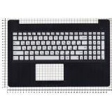 Клавиатура (топ-панель) для ноутбука Asus N550, G550, G750 серебристая с черным топкейсом
