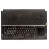 Клавиатура (топ-панель) для ноутбука Asus GX501VIK-1A черная с черным топкейсом, с подсветкой