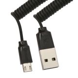 USB кабель REMAX RC-117m Micro USB пружина (черный)