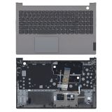 Клавиатура (топ-панель) для ноутбука Lenovo ThinkBook 15 G3 ACL темно-серая с серым топкейсом