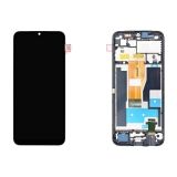 Дисплей (экран) в сборе с тачскрином для Realme C30s черный с рамкой (Premium LCD)