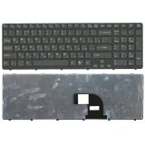 Клавиатура для ноутбука Sony Vaio SVE15 E15 черная с черной рамкой без подсветки