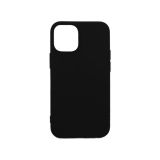 Силиконовый чехол для iPhone 12 Mini TPU черный непрозрачный, европакет (LP)