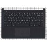Клавиатура (топ-панель) для ноутбука HP 240 G7 черная с черным топкейсом