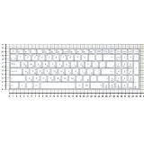 Клавиатура для ноутбука Asus X756 белая без рамки, плоский Enter