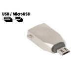 Адаптер HOCO UA10 USB – MicroUSB (серый)