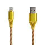 USB кабель "LP" для Apple Lightning 8-pin "Носки" желтый