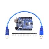 Плата UNO R3 ATMEGA328A-AU CH340G с кабелем USB (Arduino)