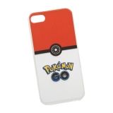 Силиконовый чехол Pokemon Go Poke Ball для Apple iPhone 5, 5s, SE красный, белый