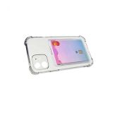 Чехол силиконовый для iPhone 12 Pro прозрачный с карманом для карт