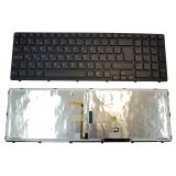 Клавиатура для ноутбука Sony Vaio SVE15 E15 черная с черной рамкой и подсветкой, большой Enter