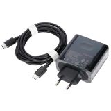 Универсальный блок питания для ноутбука Huawei 5-20V 2-3.25A 65W Type-C черный, в розетку