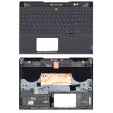 Клавиатура (топ-панель) для ноутбука Lenovo Legion S7-15IMH5 черная с черным топкеисом