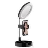 Кольцевая LED лампа настольная WK G3 Foldable & Portable Selfie Stick With LED For Influencer черная