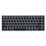 Клавиатура для ноутбука HP ProBook 640 G4, 645 G4 черная с серой рамкой