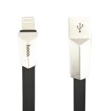 USB кабель HOCO X4 Zinc Alloy Rhombus Lightning Charging Cable (L=1M) (черный)
