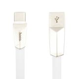 USB кабель HOCO X4 Zinc Alloy Rhombus Type-C USB Charging Cable (L=1M) (белый)