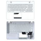 Клавиатура (топ-панель) для ноутбука Asus X541 белая с белым топкейсом