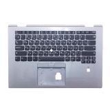 Клавиатура (топ-панель) для ноутбука Lenovo X1 Yoga 3rd Gen черная с серым топкейсом