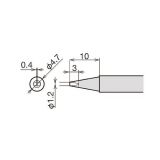 Сменное жало-нагреватель (картридж) RX-80HRT-1.2D d5.4х34.5мм для паяльника GOOT 24V