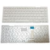 Клавиатура для ноутбука Asus X451 белая без рамки, плоский Enter