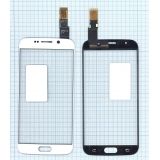 Сенсорное стекло (тачскрин) для Samsung Galaxy S6 Edge белое