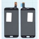 Сенсорное стекло (тачскрин) для Samsung Galaxy S7 Edge черное
