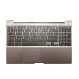 Клавиатура для ноутбука Samsung NP700Z5A черная с серым топкейсом