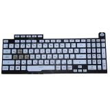 Клавиатура для ноутбука Asus ROG Strix SCAR G731, G731GW, G731GV светло-голубая с черной рамкой, с RGB подсветкой