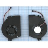 Вентилятор (кулер) для ноутбука HP DM2, DM3 (AMD, черный разъем питания)