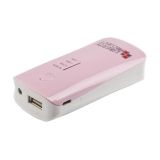 Универсальный внешний аккумулятор "LP" 5200mAh Li-ion USB + фонарик, розовый