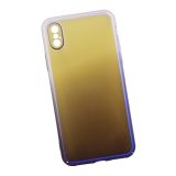 Защитная крышка "LP" для iPhone X, Xs "Градиент" прозрачная с фиолетовым