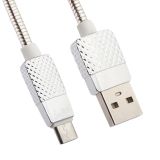 USB кабель LP Гламурный Ананас Micro USB металлический серебряный, коробка