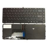 Клавиатура для ноутбука HP Probook 430 G3, 440 G3, 430 G4 черная с черной рамкой и подсветкой