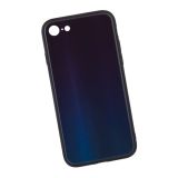 Защитная крышка "LP" для iPhone 7/8 "Rainbow Glass Case" (синий градиент/коробка)