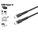 USB-С кабель LDNIO LC91 USB Type-C Fast Chargin 3A PD 1м черный