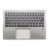 Клавиатура (топ-панель) для ноутбука Lenovo Yoga 720-13IKB серая с серебристым топкейсом