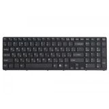 Клавиатура для ноутбука Sony Vaio SVE1711, SVE1711Z1R черная с рамкой, плоский Enter