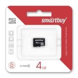 Карта памяти SmartBuy Micro SD 4Гб без адаптеров