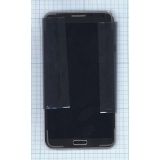 Дисплей (экран) в сборе с тачскрином для Samsung Galaxy Note 3 SM-N9000 черный с золотистой рамкой