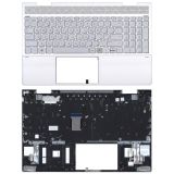 Клавиатура (топ-панель) для ноутбука HP Envy x360 15-ED серебристая с серебристым топкейсом