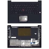 Клавиатура (топ-панель) для ноутбука Lenovo ThinkPad X1 Extreme 3rd Gen черная с черным топкейсом