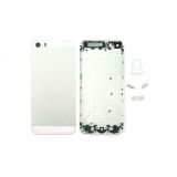 Корпус для Apple iPhone 5S c держателем sim серебро вставки белые